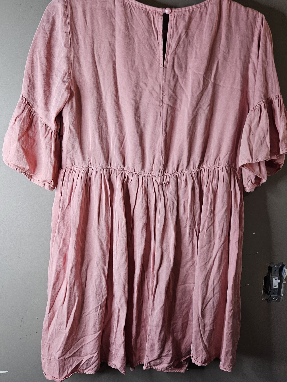 Pink Embroidered Boho Blouse - Women's Floral Peasant Top - Picture 4 of 4